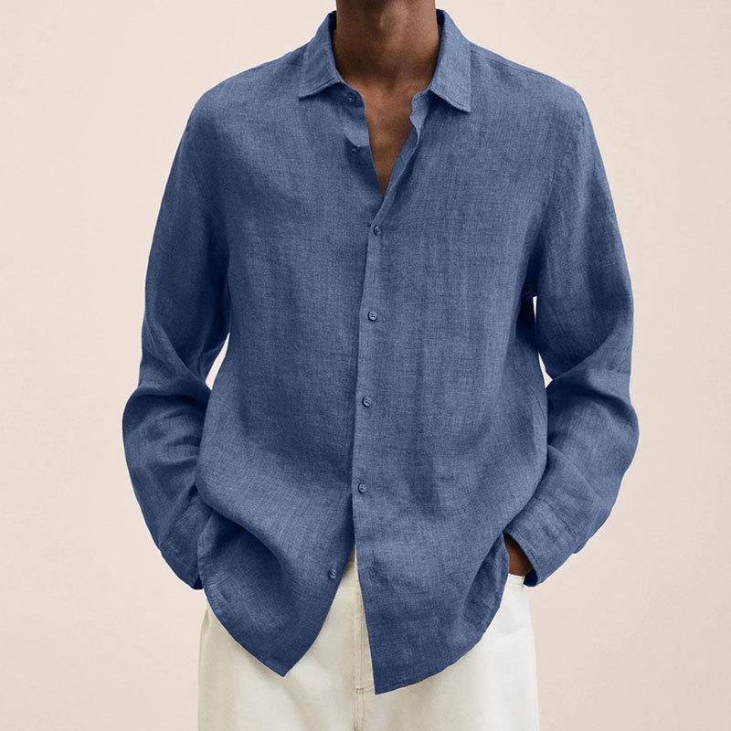Giovanni Chemise Homme – Breathable Linen, Long Sleeves, Classic & Elegant Design