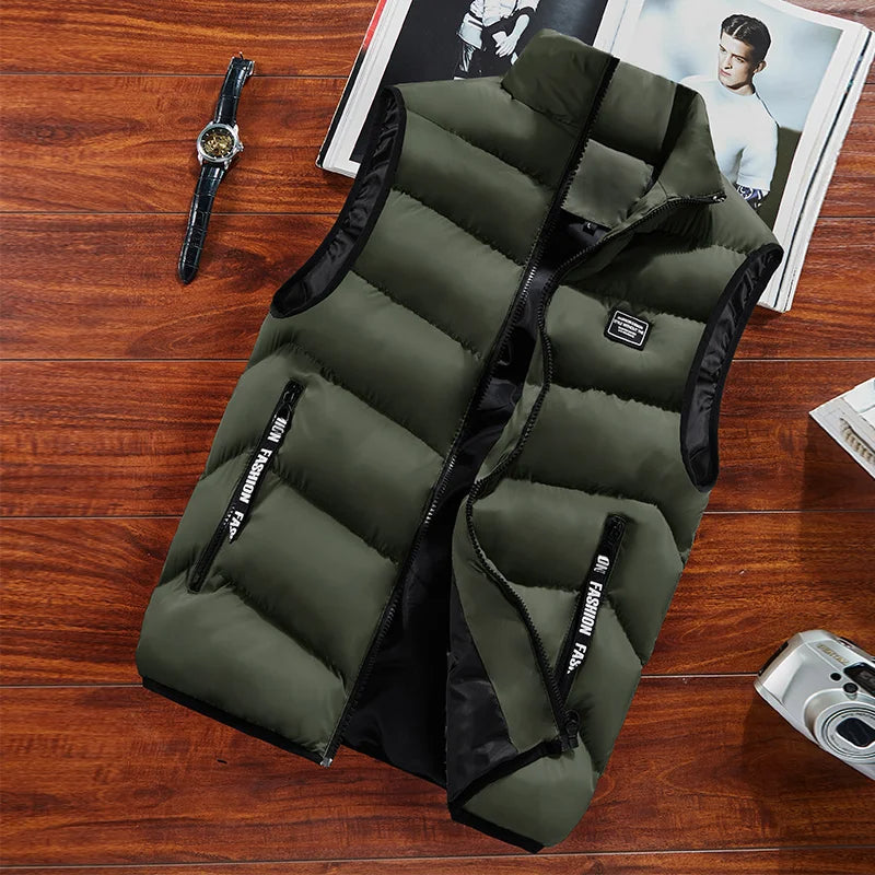 Clarence Quilted Vest Men – Sleeveless, Thermal Insulation & Zipper Closure