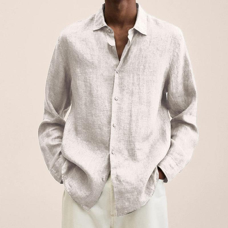 Giovanni Chemise Homme – Breathable Linen, Long Sleeves, Classic & Elegant Design