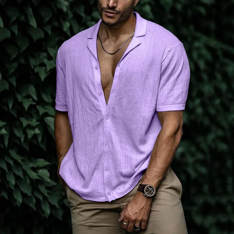 Leandro Herren-Sommerhemd – Atmungsaktives Leinenhemd mit schmeichelhaftem Schnitt für einen lässigen Look