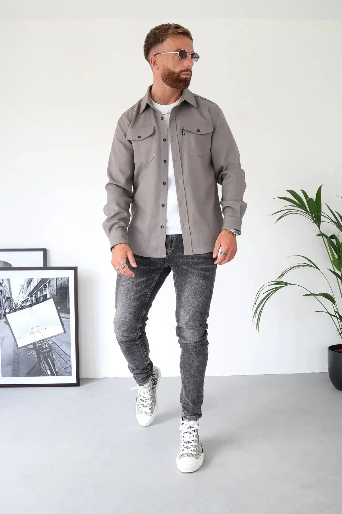 Dave Men's Shirt – Lightweight Spring Jacket with Modern Style and Elegant Cut