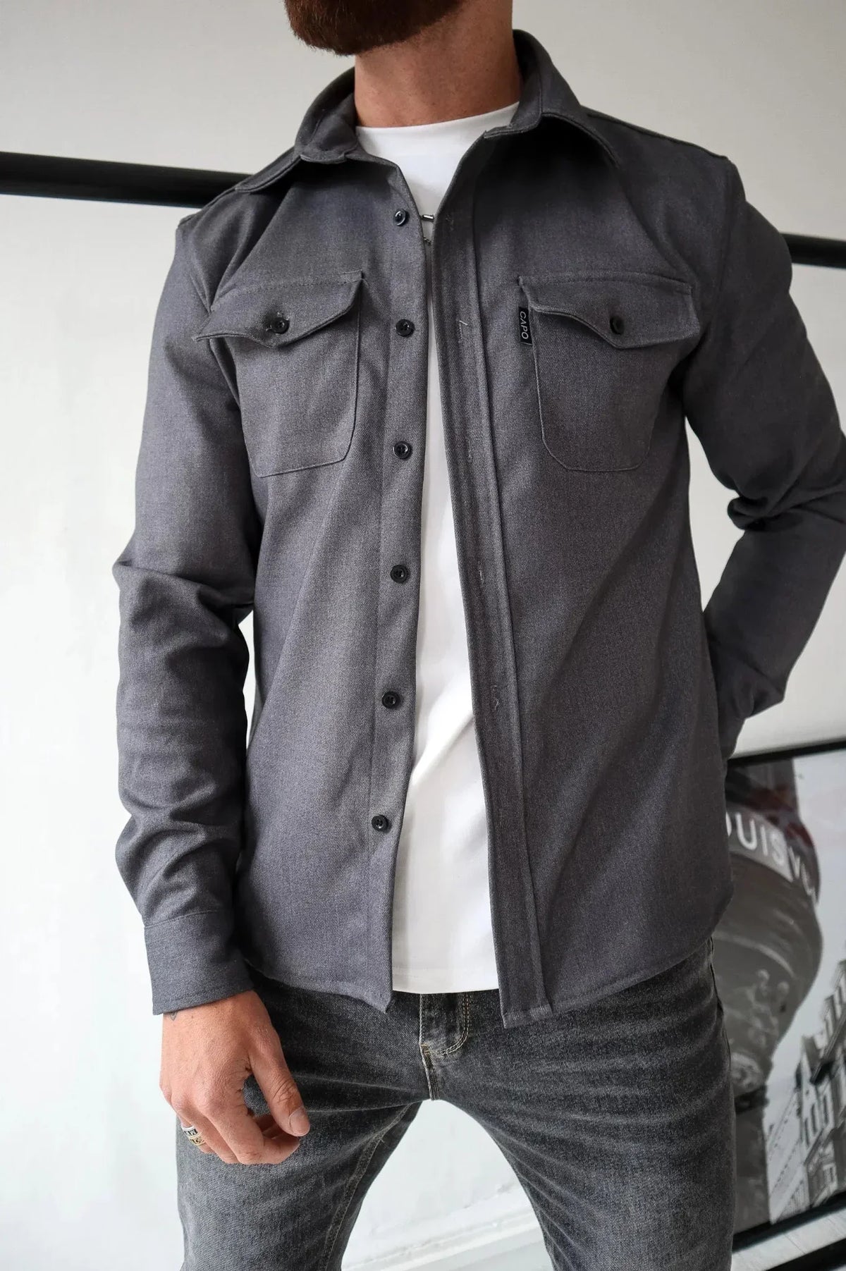 Dave Men's Shirt – Lightweight Spring Jacket with Modern Style and Elegant Cut