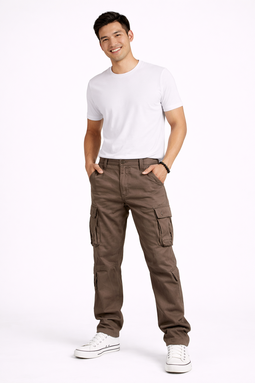 Mane Herren Cargo Hose mit geradem Schnitt – atmungsaktive Baumwolle, praktische Taschen & Workwear-Stil