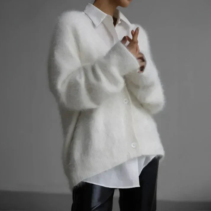 Ella Kashmir Tröja Dam – Lös Elegant & Mjuk Bekväm Tidlös Cardigan