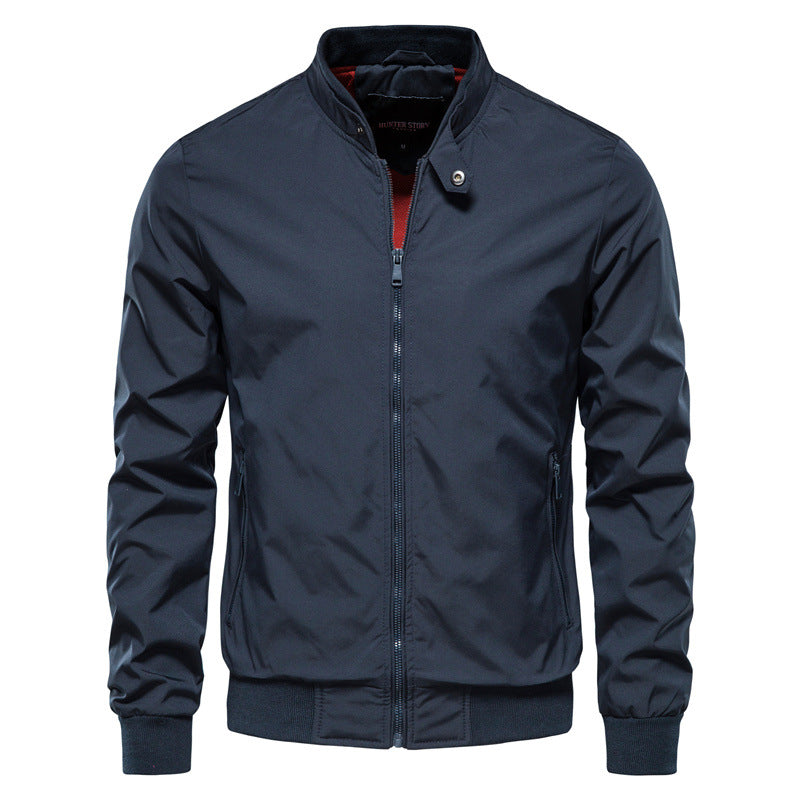 Tyron Dunjacka Herr – Slim Fit Quiltad Jacka med Hög Krage & Lätt Isolering
