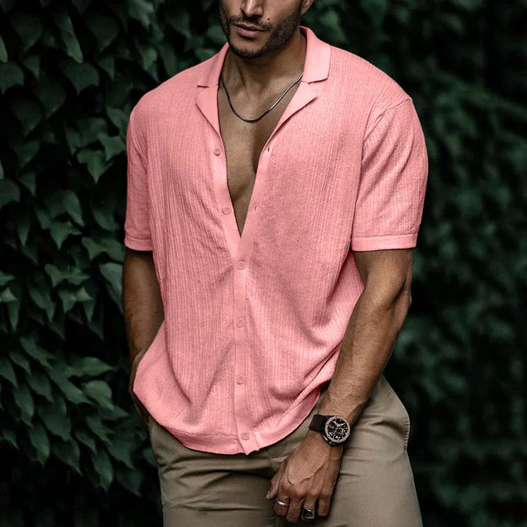 Leandro Herren-Sommerhemd – Atmungsaktives Leinenhemd mit schmeichelhaftem Schnitt für einen lässigen Look