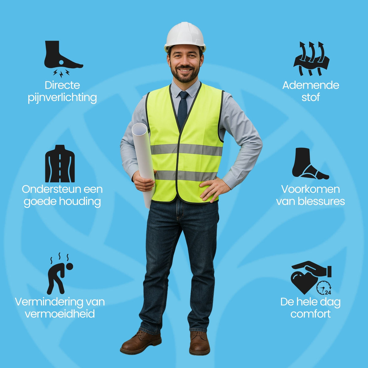 Ergonomiska innersulor sedda från sidan med tydlig bågformad design