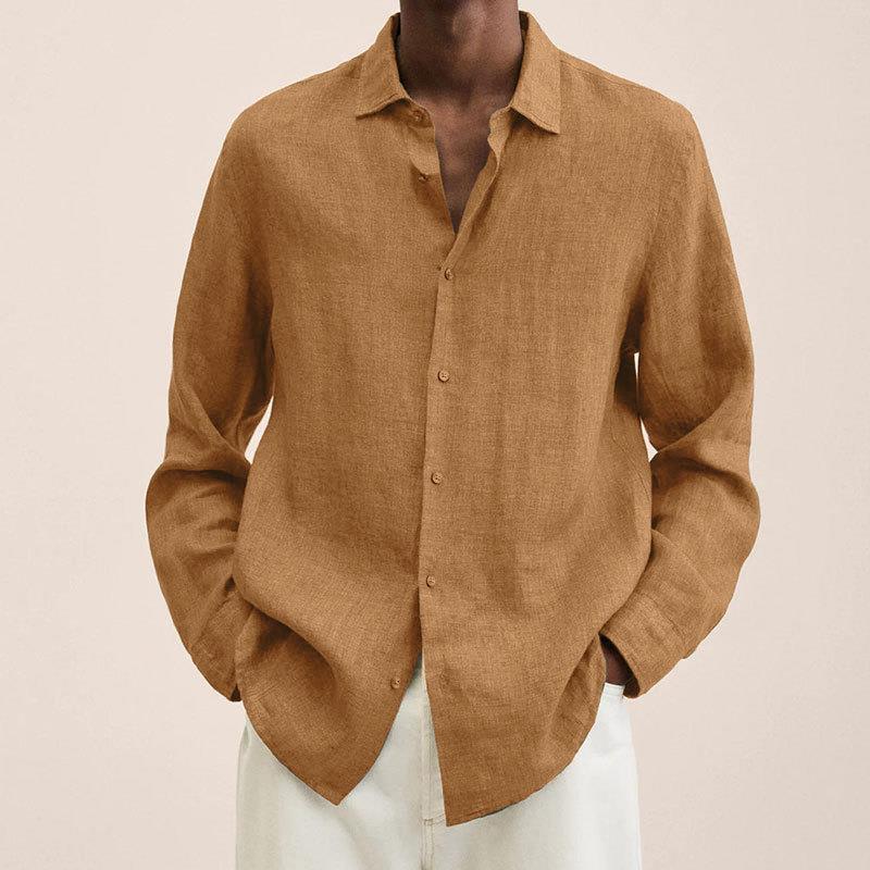 Giovanni Chemise Homme – Breathable Linen, Long Sleeves, Classic & Elegant Design
