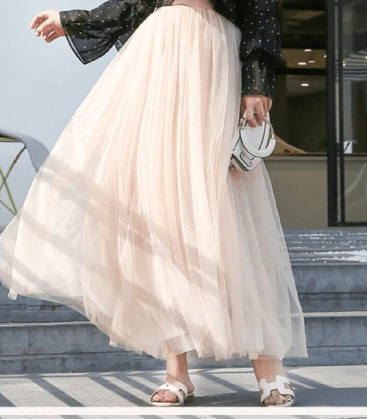Shandria Tyllkjol Dam – Lätt Midikjol i Tyll & Polyester, Elegant & Flytande Skärning