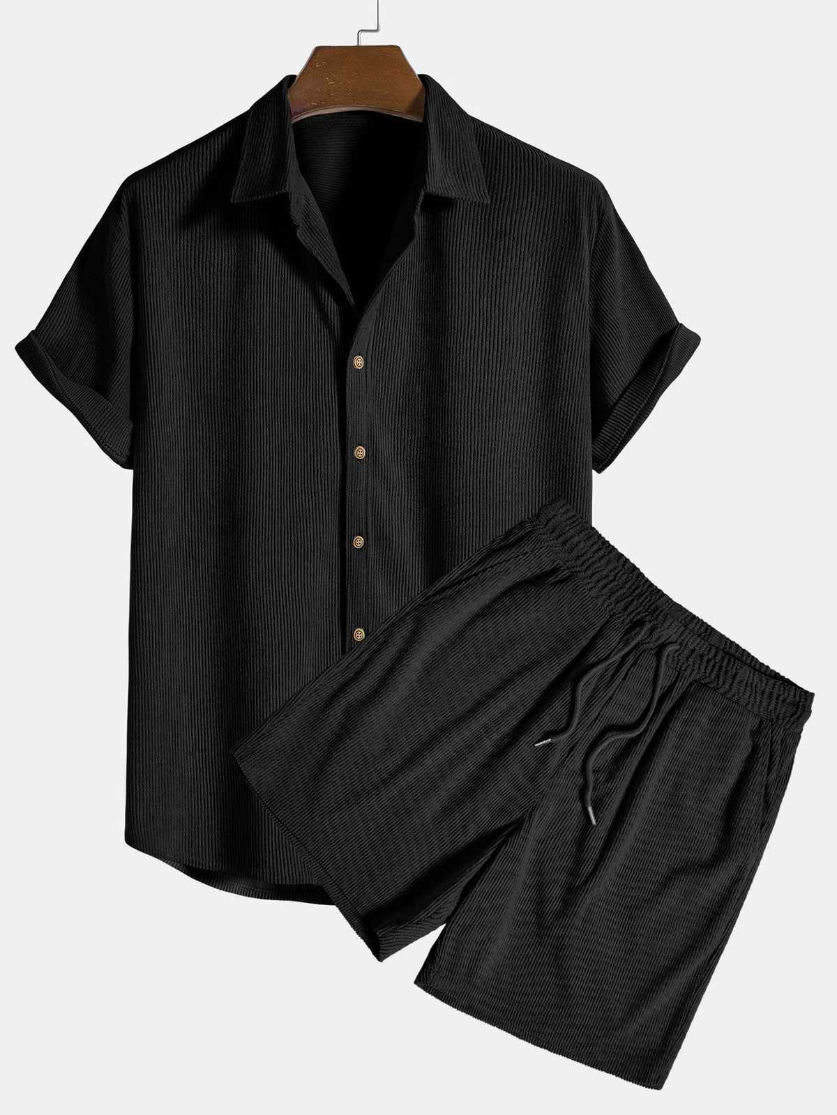 Herren Polo- und Shorts-Set Kareem – Atmungsaktiver Stoff, schmale Passform & Sommerkomfort