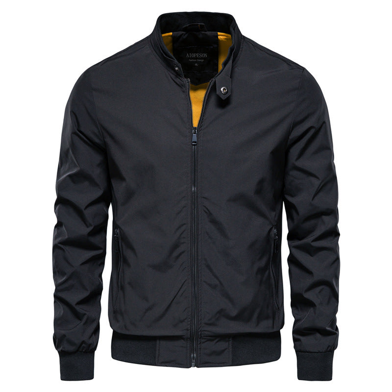 Tyron Dunjacka Herr – Slim Fit Quiltad Jacka med Hög Krage & Lätt Isolering