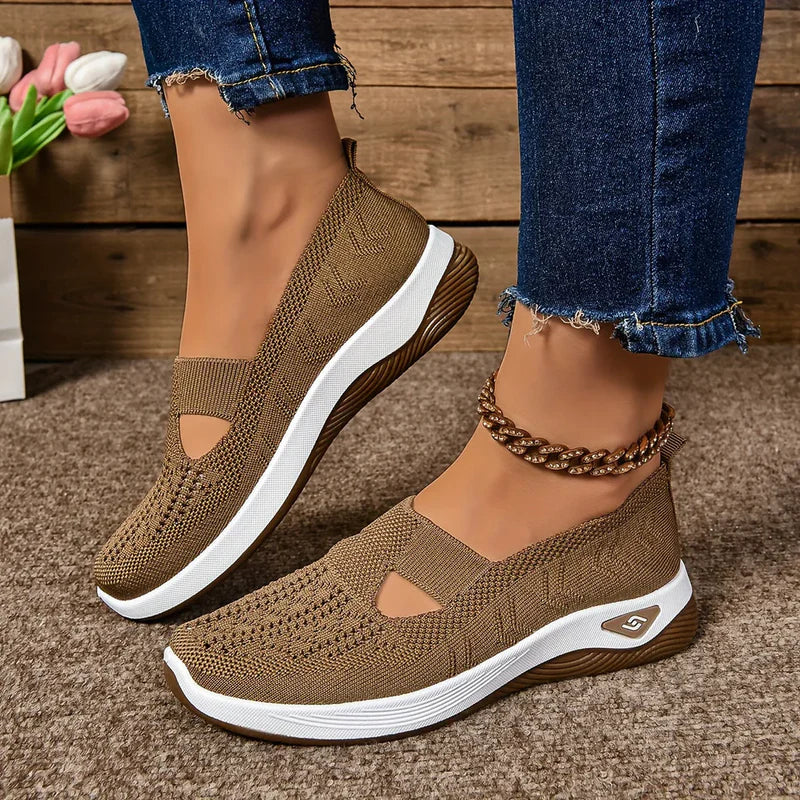 Närbild på Solvei sneakers detaljer och sömmar