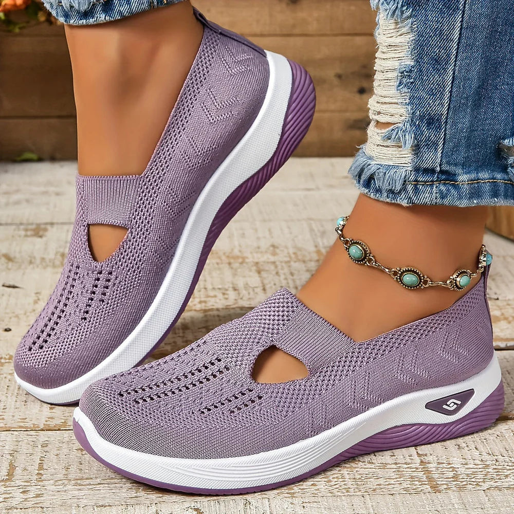 Solvei dam sneakers i lila nyans – klassisk stil