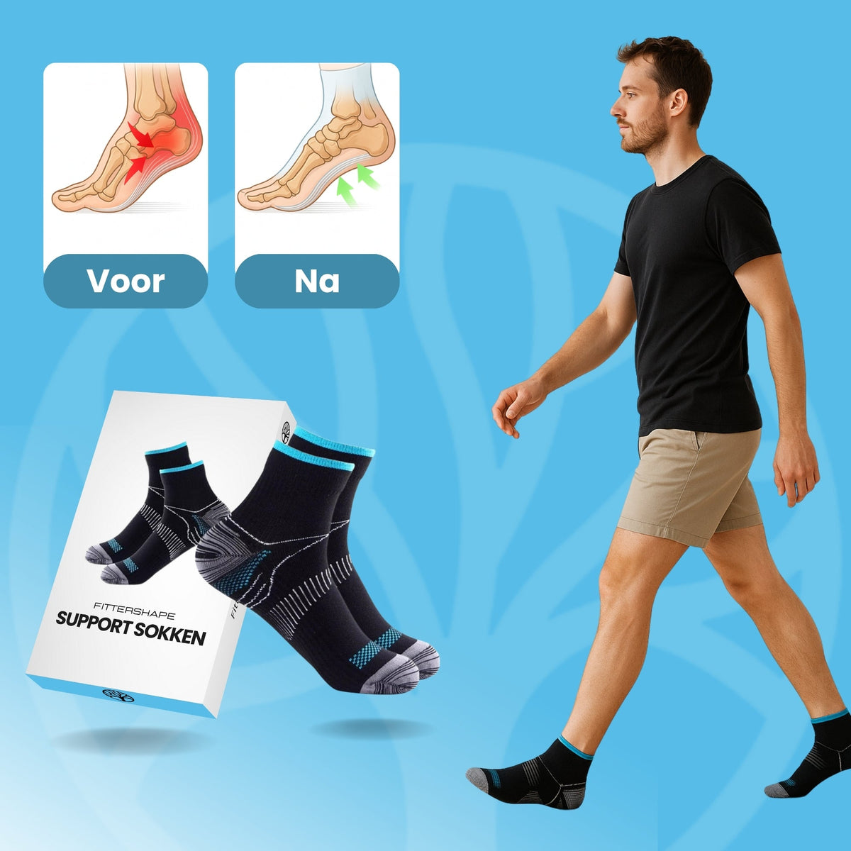 Stridex strumpor för daglig komfort vid hälsporre
