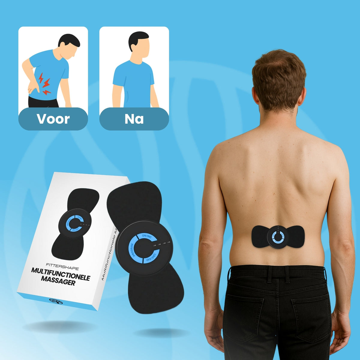 Återanvändbar trådlös massager Vega – framsida