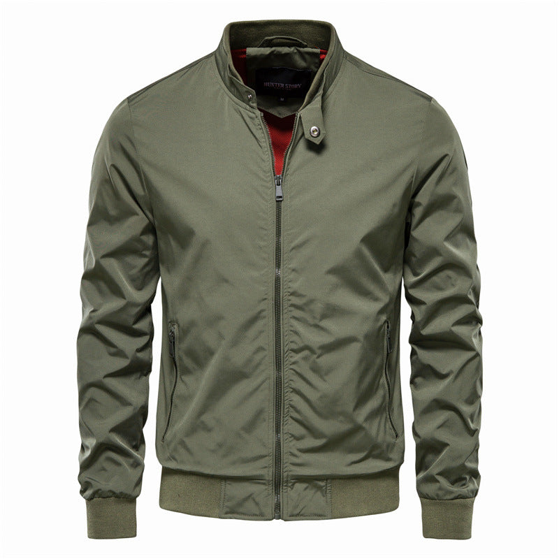 Tyron Dunjacka Herr – Slim Fit Quiltad Jacka med Hög Krage & Lätt Isolering