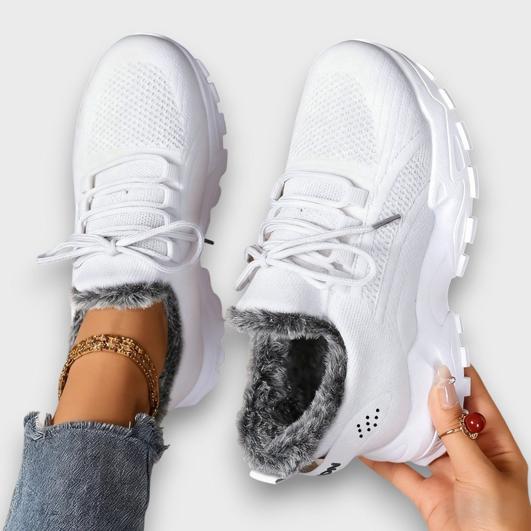 Vinna vita vinter sneakers dam – varm innerfoder och casual design för höst och vinter