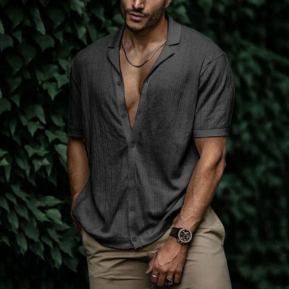 Leandro Herren-Sommerhemd – Atmungsaktives Leinenhemd mit schmeichelhaftem Schnitt für einen lässigen Look
