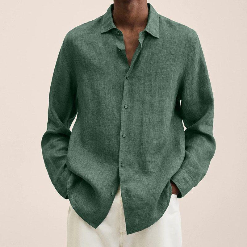 Giovanni Chemise Homme – Breathable Linen, Long Sleeves, Classic & Elegant Design