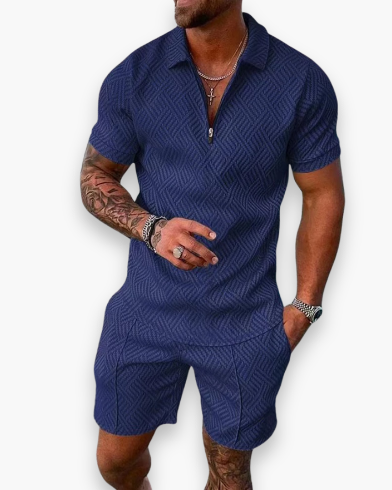 Daniel Herren-Ensemble – Elegantes Sommer-Set mit Polo und leichter Shorts