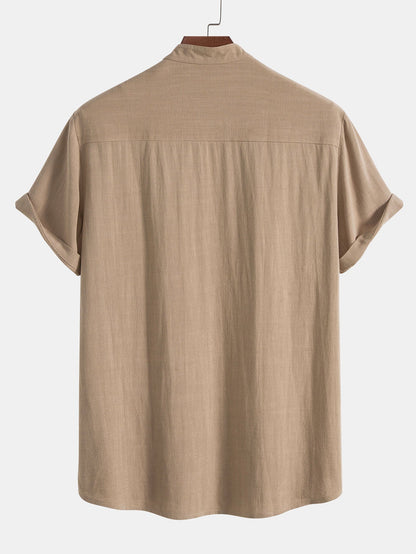 Richard Sommarset Herr – Atmungsaktiver Leinen-Look mit kurzen Ärmeln & bequemen Hosen