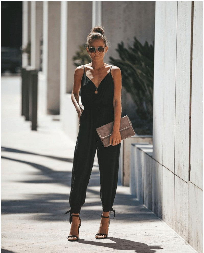 Jumpsuit Dame Blume – Sommer-Outfit aus Baumwolle mit Blumendruck, verstellbaren Trägern und bequemer Passform