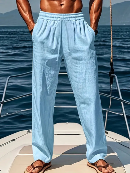 Ethan Herrenhose – Weite, atmungsaktive Leinenhose mit lockerer Passform & elegantem Sommerstil