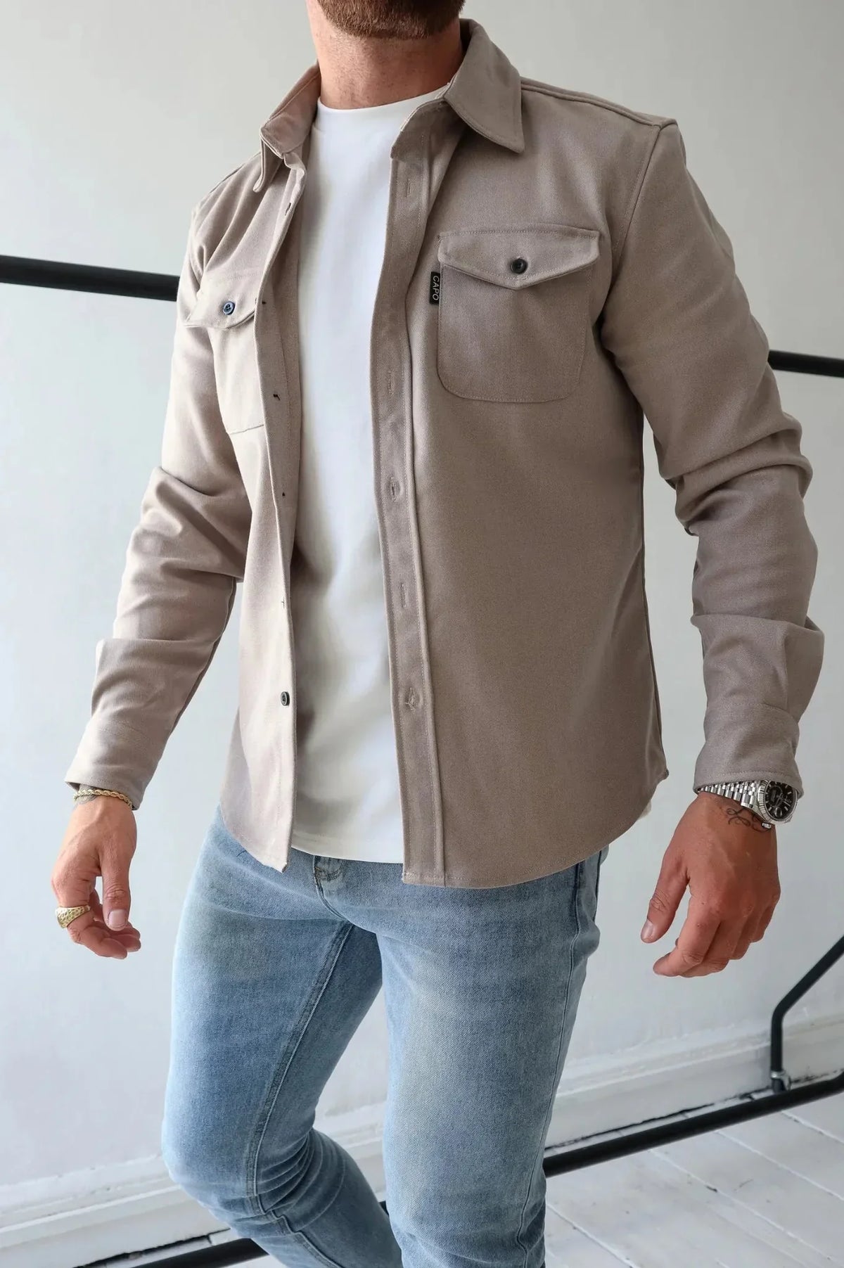 Dave Men's Shirt – Lightweight Spring Jacket with Modern Style and Elegant Cut