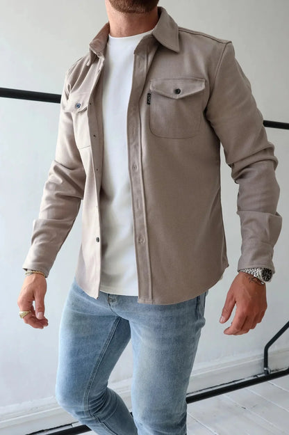 Dave Men's Shirt – Lightweight Spring Jacket with Modern Style and Elegant Cut