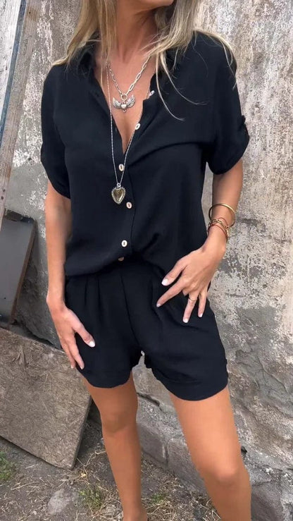 Lyca Sommer-Ensemble für Damen – Lässiges Set aus leichtem und bequemem Leinen für heiße Tage