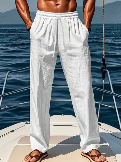 Ethan Herrenhose – Weite, atmungsaktive Leinenhose mit lockerer Passform & elegantem Sommerstil
