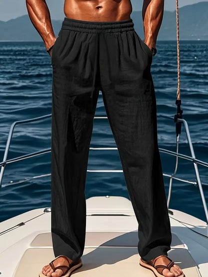 Ethan Herrenhose – Weite, atmungsaktive Leinenhose mit lockerer Passform & elegantem Sommerstil
