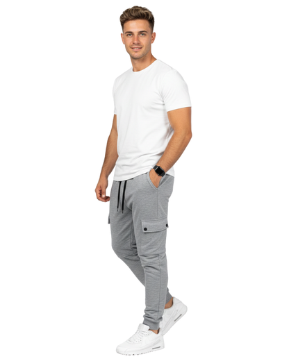 Luciano Men's Cargo Sweatpants – Comfortable Joggers with Side Pockets