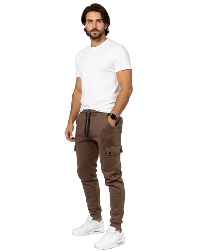 Luciano Men's Cargo Sweatpants – Comfortable Joggers with Side Pockets