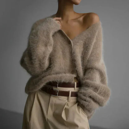 Ella Kashmir Tröja Dam – Lös Elegant & Mjuk Bekväm Tidlös Cardigan