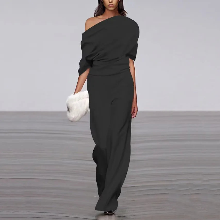 Élodie Vår Jumpsuit Dam – Enkel Knappstängning & Chic Skräddarsydd Skärning