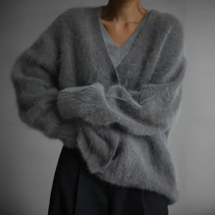 Ella Kashmir Tröja Dam – Lös Elegant & Mjuk Bekväm Tidlös Cardigan