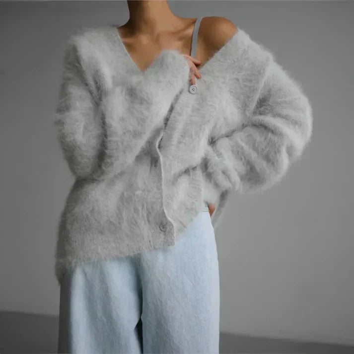 Ella Kashmir Tröja Dam – Lös Elegant & Mjuk Bekväm Tidlös Cardigan