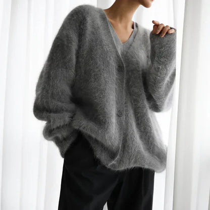 Ella Kashmir Tröja Dam – Lös Elegant & Mjuk Bekväm Tidlös Cardigan