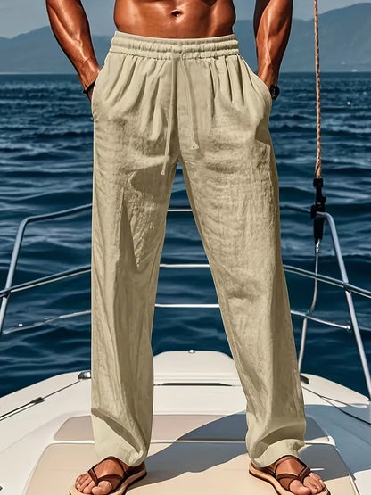 Ethan Herrenhose – Weite, atmungsaktive Leinenhose mit lockerer Passform & elegantem Sommerstil
