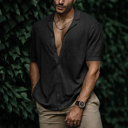 Leandro Herren-Sommerhemd – Atmungsaktives Leinenhemd mit schmeichelhaftem Schnitt für einen lässigen Look