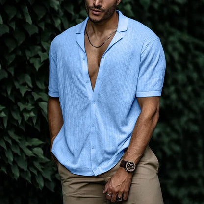 Leandro Herren-Sommerhemd – Atmungsaktives Leinenhemd mit schmeichelhaftem Schnitt für einen lässigen Look