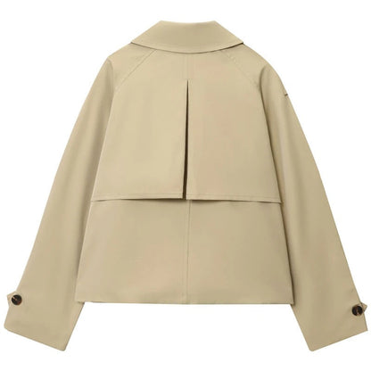 Bakvy av Alva dam trenchcoat med flödande siluett och lång längd