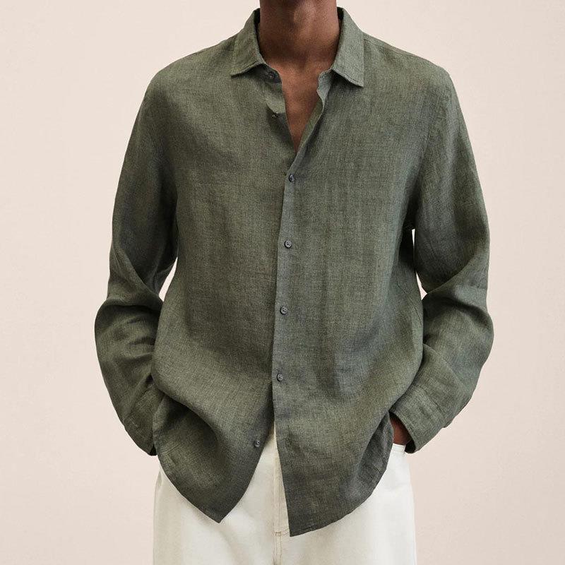 Giovanni Chemise Homme – Breathable Linen, Long Sleeves, Classic & Elegant Design