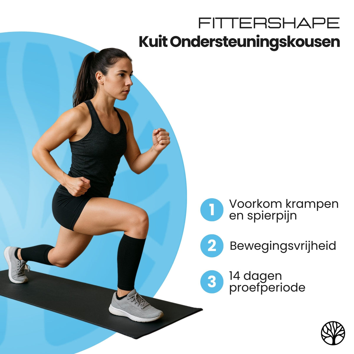 Kalvstödstrumpor som minskar muskelsmärta och kramper efter träning