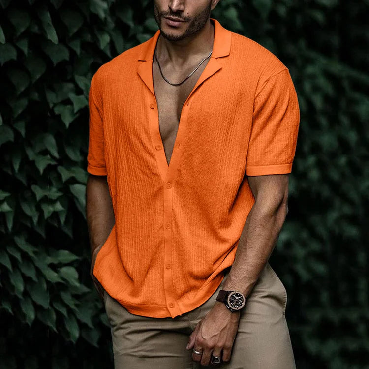 Leandro Herren-Sommerhemd – Atmungsaktives Leinenhemd mit schmeichelhaftem Schnitt für einen lässigen Look