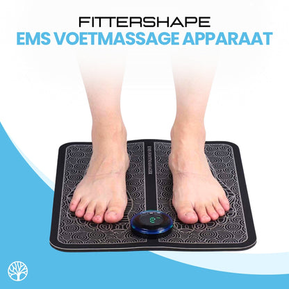 Närbild på EMS fotmassageapparat med kontrollpanel