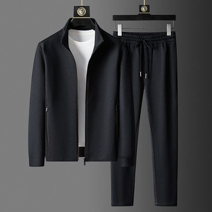 Reynold Men's Elegant Tracksuit – Premium Zipped Set with Slim Pants & Breathable Fabric