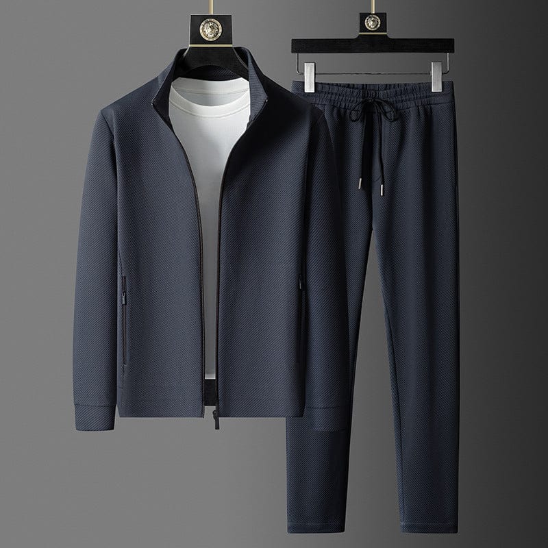 Reynold Men's Elegant Tracksuit – Premium Zipped Set with Slim Pants & Breathable Fabric