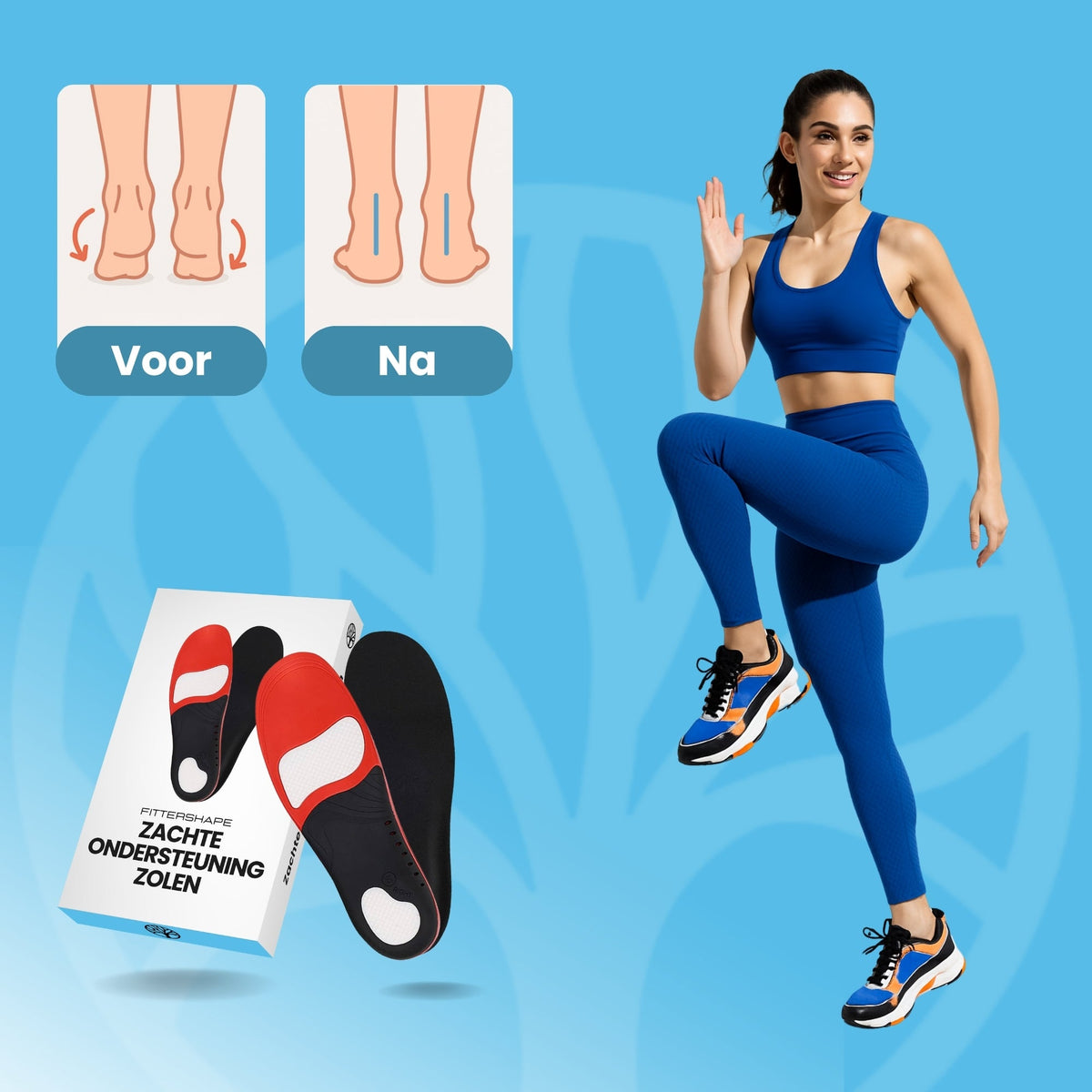 Närbild på mjukt material i Fiora ergonomiska innersulor
